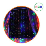 Cortina Led 300 Luces 12 Tira 3x3 Metros 220v Navidad Rgb!!