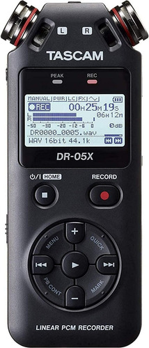 Grabador De Audio Tascam Dr-05x Digital Estéreo/ Inter... Color Negro