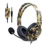 Auriculares Gamer Snakebite Niños Negro Y Militar