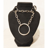 Choker Collar Con Cadena- Cuero Sintético Aesthetic Gotico