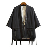 Chaqueta Kimono Bordada Japonesa Para Hombre