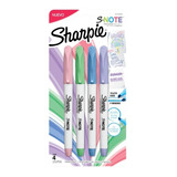 Marcadores Sharpie S-note X4 Colores Pastel- Resalta/subraya