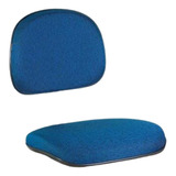 Assento E Encosto Para Cadeira Secretária - Conjunto Cor Azul/preto Material Do Estofamento Tecido J Serrano