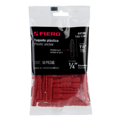 Taquete Plastico 1\u002F4' Fiero 44199 | MercadoLibre