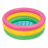 Piscina Alberca 100l Inflable Redondo 3 Anillos 90x 25cm 