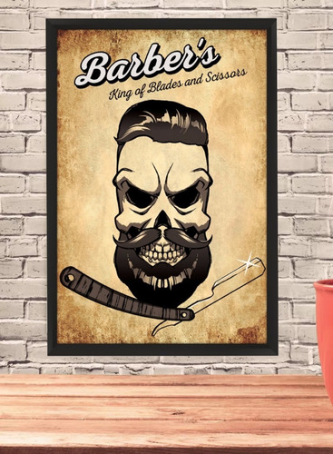 Placa Decorativa 20x30cm Barbearia