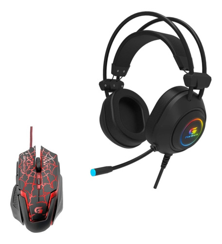 Headset Gamer Crusader + Mouse Gamer 3200dpi Spider 