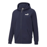 Poleron Cierre Puma Ess Small Logo Fz Hoodie Fl Azul Hombre