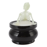 Vela Decorativa De Halloween Con Forma De Esqueleto De Cerám
