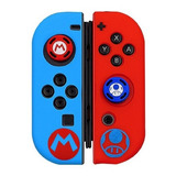 Funda Joycons Nintendo Switch Con Relieve  + 2 Grips