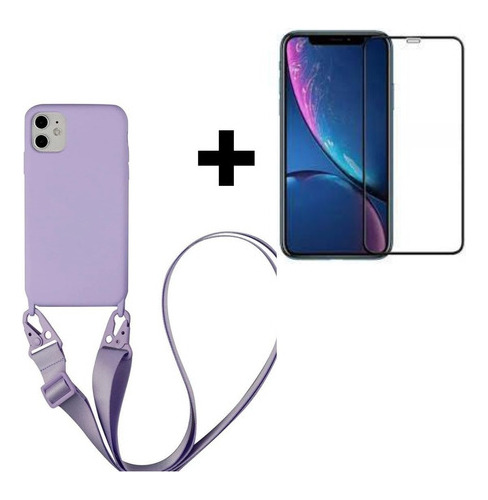 Carcasa Para iPhone 11 Normal Colgante Ajustable + Mica