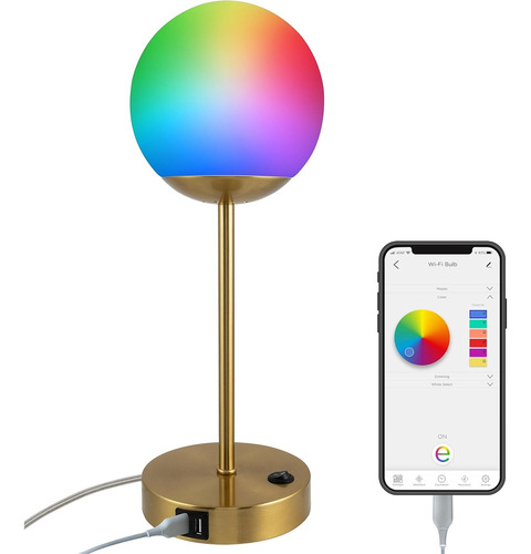 Nueva Lampara Buro Colores Con Foco Inteligente De Wi-fi