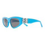 Lentes De Sol Balenciaga Originales Bb Azules Unisex 