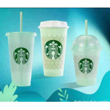 Vasos Reusables 3 Piezas Starbucks Sirena Originales