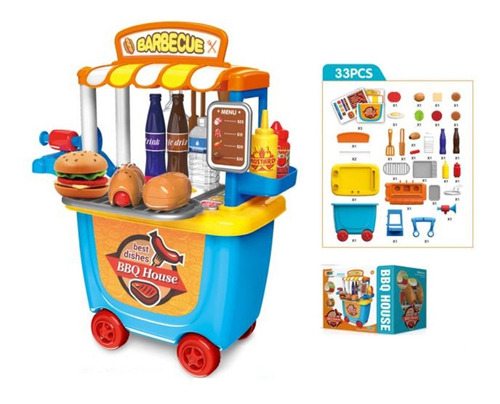 Juguete Carrito Parrilla Barbecue Accesorio Zippy Cuotas