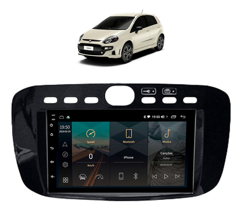 Multimidia Fiat Punto 2013 Até 2017 Android 13 Carplay Qled