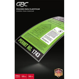 Caja Pouche Gbc Oficio (125 Mic) (229x368mm) 100 Un