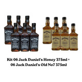 Kit 6 Jack Daniel's Old No7+ 6 Jack Daniel's Honey 375ml 