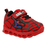 Tenis Space Boys 20  Hombre Araña Spiderman Luces T. 18-21.5