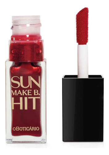 Lip & Cheek Tint Make B. Sun Hit 7ml O Boticario Acabamento Fosco Cor Vermelho