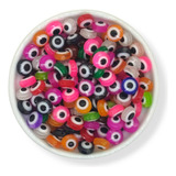 Ojo Turco Semi Plano 8mm Surtido O Colores 100u Armar Bijou