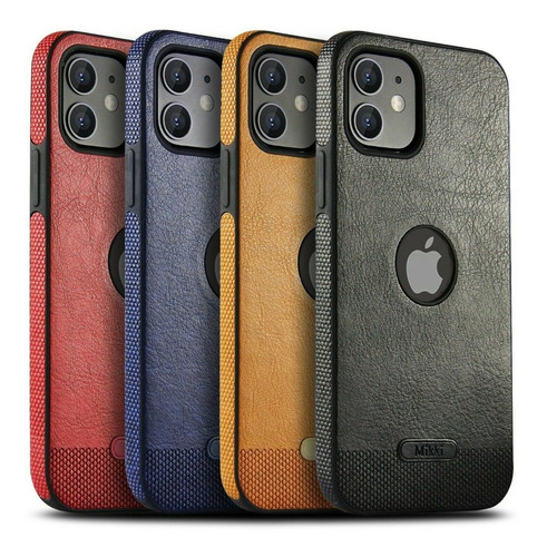 Capa Capinha Para iPhone 11, 12, 13 Pro / Max Couro Legítimo