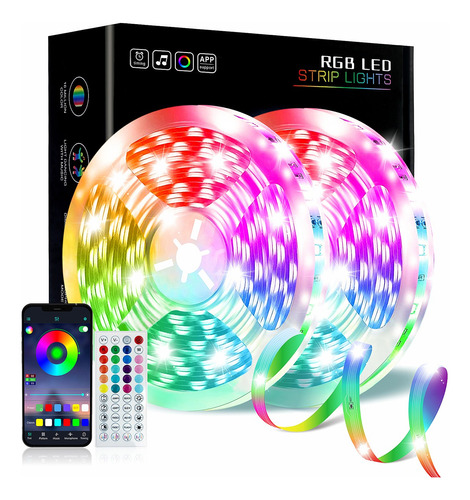 Tiras De Luz Led 20m Bluetooth App Control Rgb Música Luces