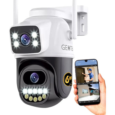 Camara Seguridad Geotek 6mp GTA33 Ip Wifi Domo Doble Lente Exterior Vision Nocturna Inteligente Deteccion Movimiento Motorizada | Envío gratis