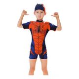 Traje De Baño Q Spiderman Para Niños, Protección Solar De Se