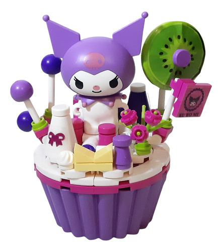 Figura Armable De Bloques Cupcake Kuromi O Mymelody