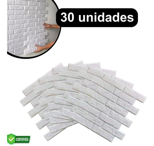 30placas De Parede Pvc 3d Revestimento Alto Relevo Tijolo