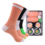 Conjunto De Presente De 3 Pares De Meias De Sushi, Meias De