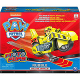 Paw Patrol Rubble Moto Pups - Vehiculo Deluxe Color Amarillo