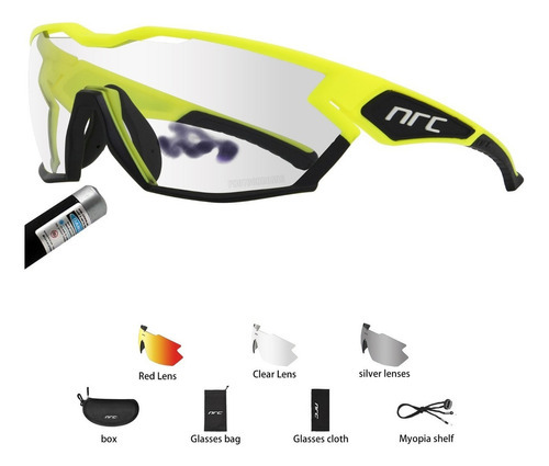 Gafas De Ciclismo Fotocromáticas Para Montar En Bicicleta 3 Color De La Lente Photochromic-3 Lens Color Del Armazón 04