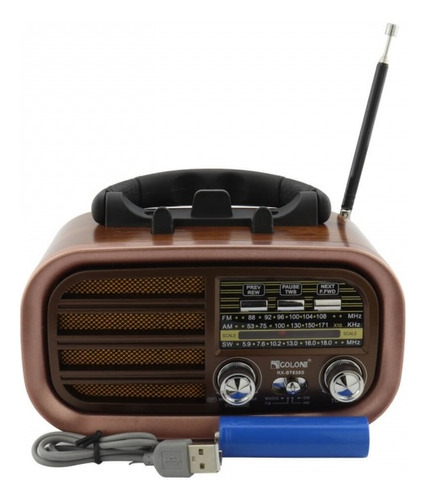 Parlante Bluetooth Retro No2 Radio Altavoz Inalámbrico Audio
