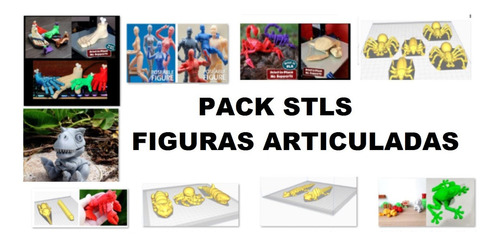 Pack Figuras Articuladas Flexibles Archivo Stl Impresion 3d 