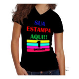 Camiseta Camisa Personalizada Algodão Sua Ideia Empresa Logo