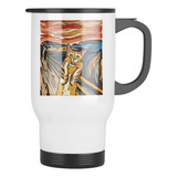 Taza Mug Termica Parodia El Grito Gato Personalizable