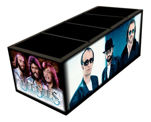 Bee Gees Porta Controle Em Madeira Mdf Com 4 Espaços Disco