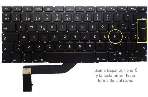 Teclado Apple Macbook Pro Retina 15'' A1398 Español Original