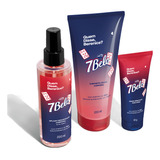 7belo: Body Splash 200ml + Sabonete Líquido 200ml + Creme Pa