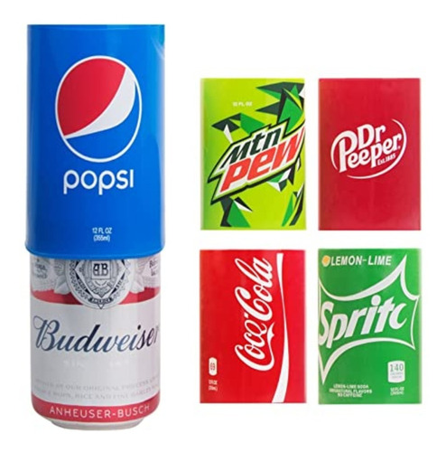 Funda Silicon Cubre Latas Oculta Cerveza Y Bebidas 355ml