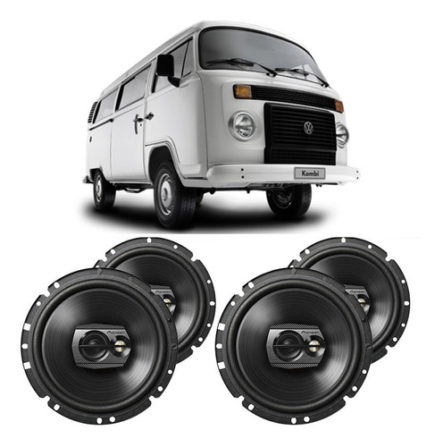 Alto Falante Vw Kombi 1976 A 2016 Pioneer 200w Rms Kit