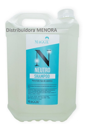 Maggie Shampoo Neutro X 5 Litros Para Todo Tipo De Cabellos