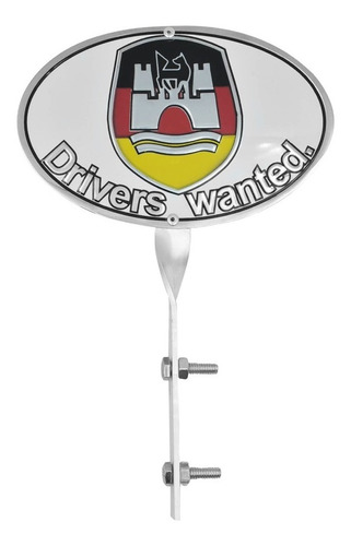 Bandera Emblema Defensa Vw Vocho Drivers Wanted Blanca