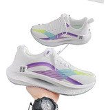 Anling Tenis Air Knit Para Correr Mujer Originales Blancos