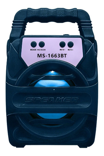 Parlante Ditron Ms1663bt Portátil Con Bluetooth  Negro 5v