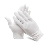 6 Pares De Guantes De Algodón Blanco Suave Para Cosméticos H