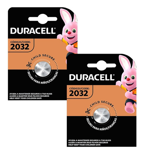 Cr 2032 Duracell Tipo Moneda 2 Piezas Cr2032