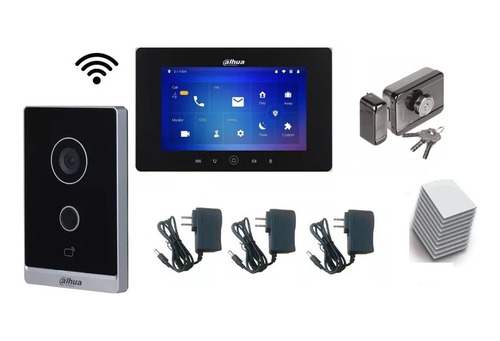 Kit Videoportero Dahua Monitor Ip Touch De 7  Wifi Chapa